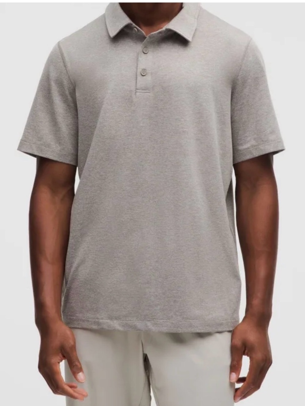 lululemon athletica Men's Polo Shirt in Light Taupe - Picture 1 of 7